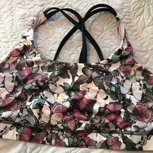 Lululemon Butterfly Strappy Sports Bra Med to Large